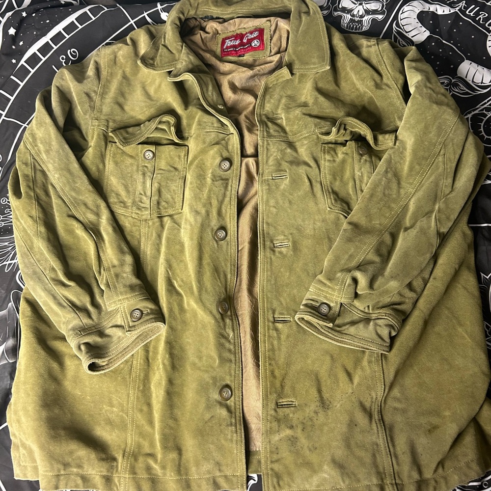 Men’s genuine leather suede jacket